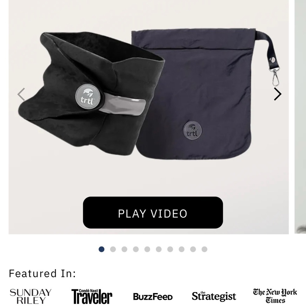Trtl Travel Pillow - Black